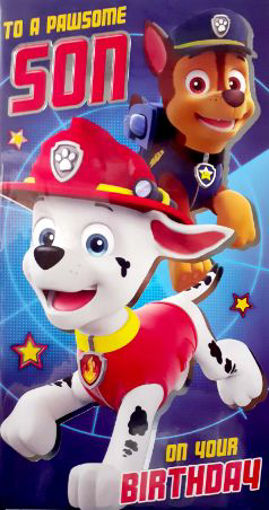 Picture of PAWSOME SON BIRTHDAY CARD PAW PATROL